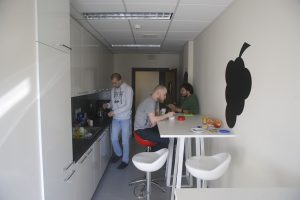 worker taking a relaxed break at the office