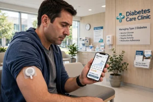 Researcher holding a vaccine vial in a medical laboratory